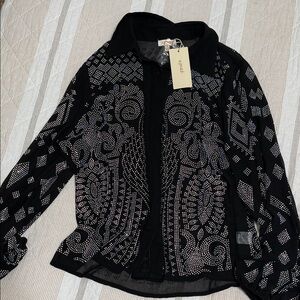 Rhinestone button up